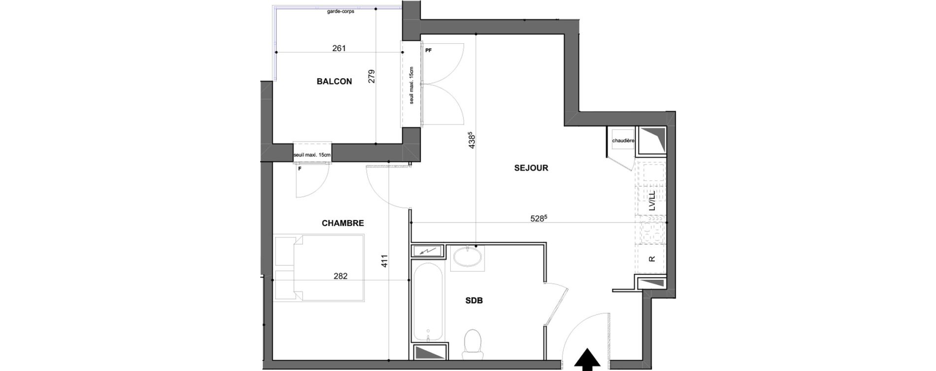 Appartement T2 de 40,56 m2 &agrave; Saint-Jean-De-Braye Puits de ville - centre ville