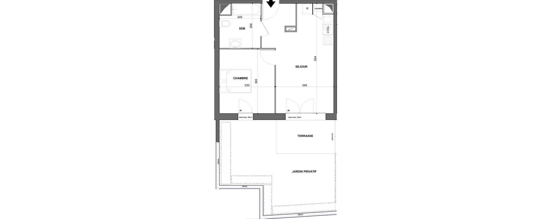 Appartement T2 de 42,67 m2 &agrave; Saint-Jean-De-Braye Puits de ville - centre ville