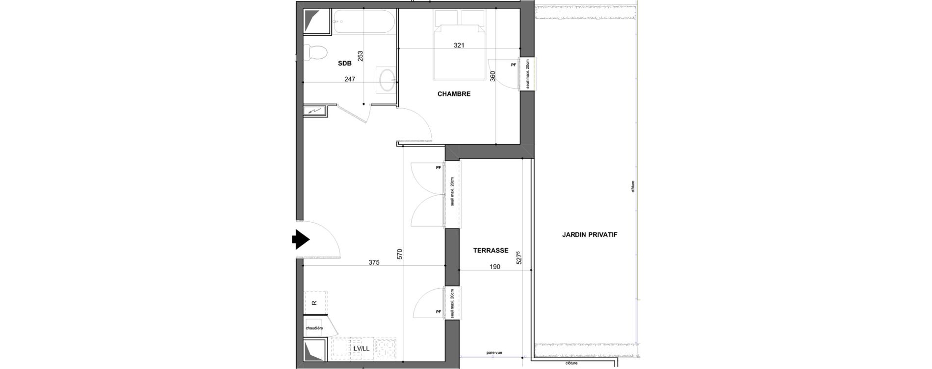 Appartement T2 de 40,66 m2 &agrave; Saint-Jean-De-Braye Puits de ville - centre ville