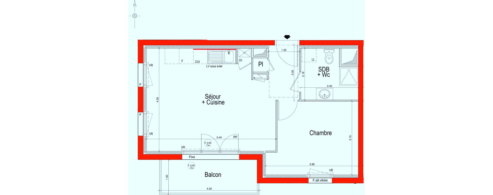 Appartement T2 de 41,05 m2 &agrave; Saint-Jean-De-Braye Saint jean de braye le hameau