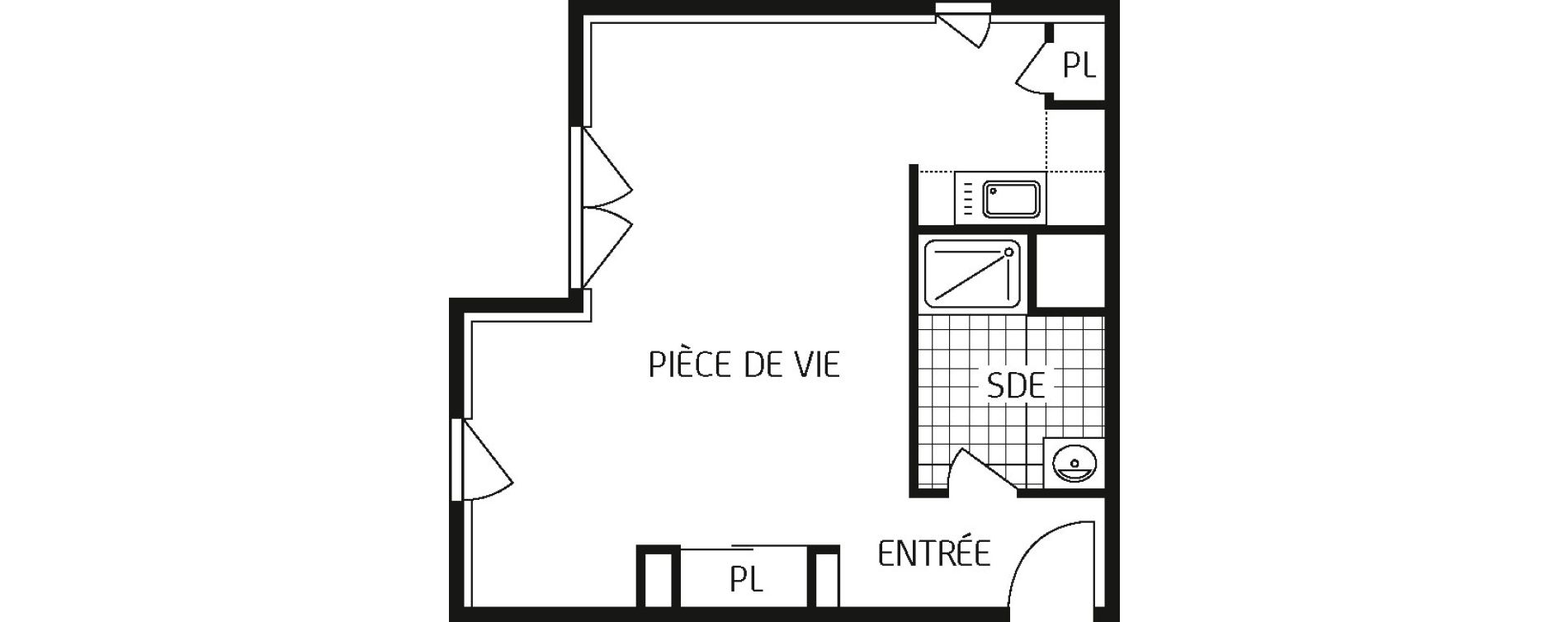 Appartement T1 bis de 36,45 m2 &agrave; Saint-Jean-De-Braye Centre