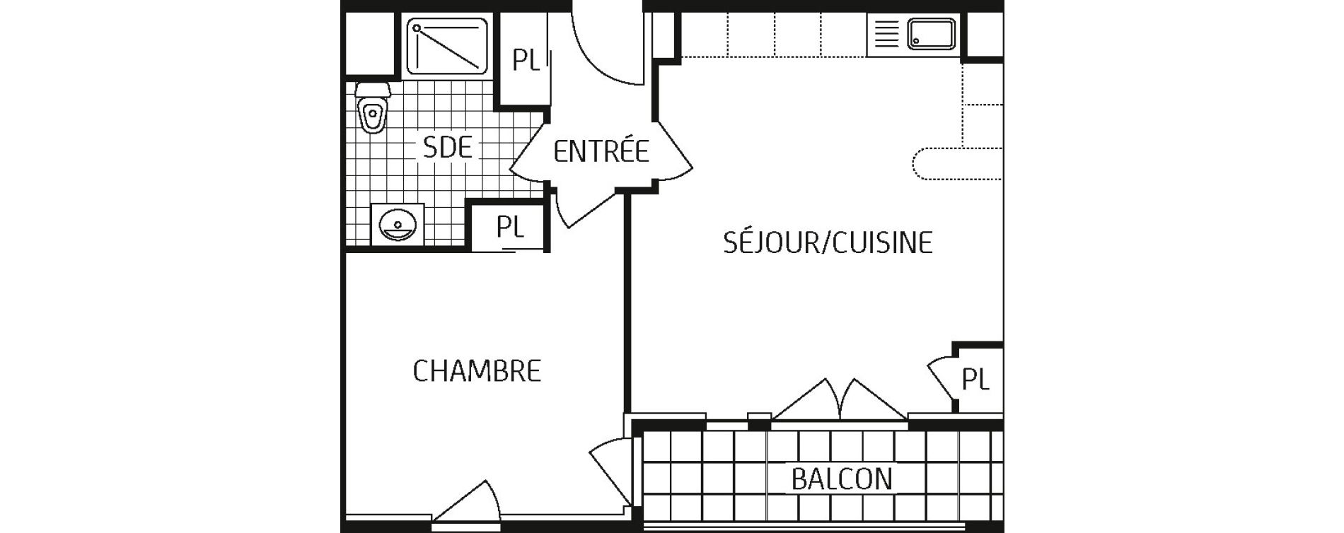 Appartement T2 de 45,68 m2 &agrave; Saint-Jean-De-Braye Centre