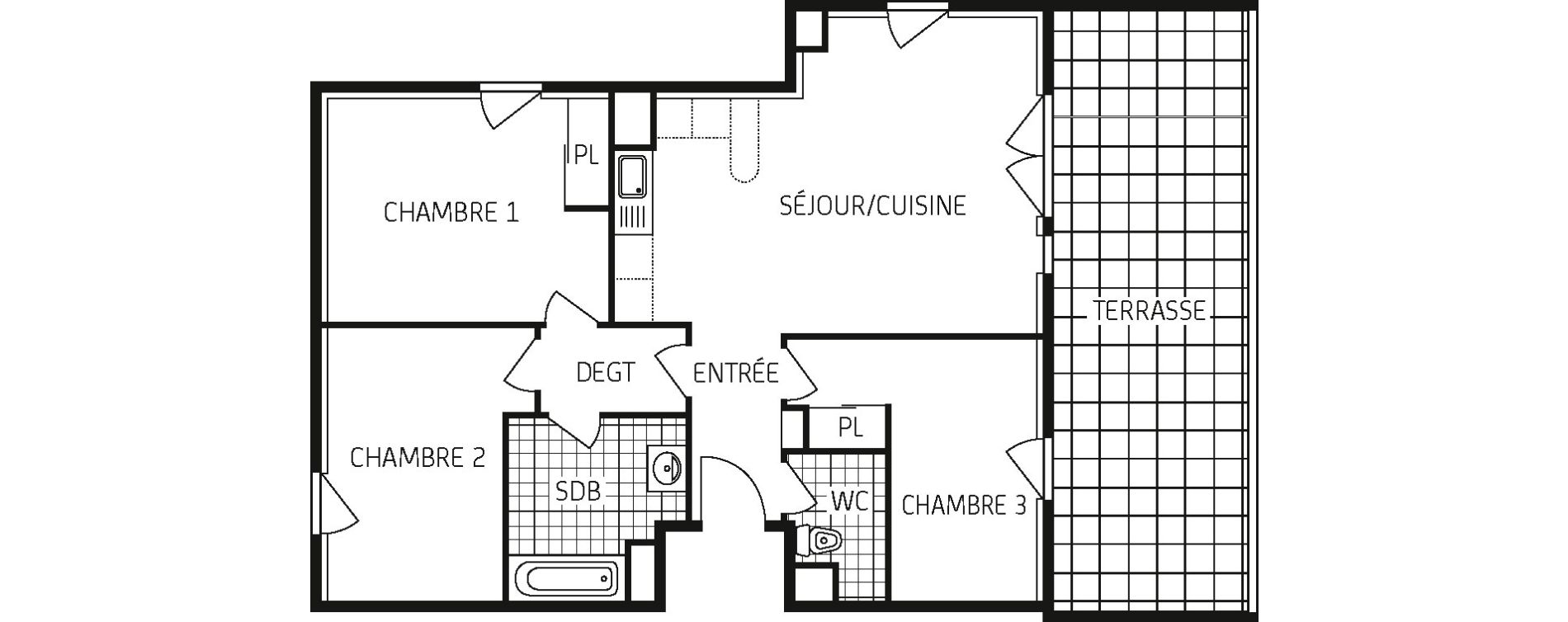 Appartement T4 de 70,46 m2 &agrave; Saint-Jean-De-Braye Centre