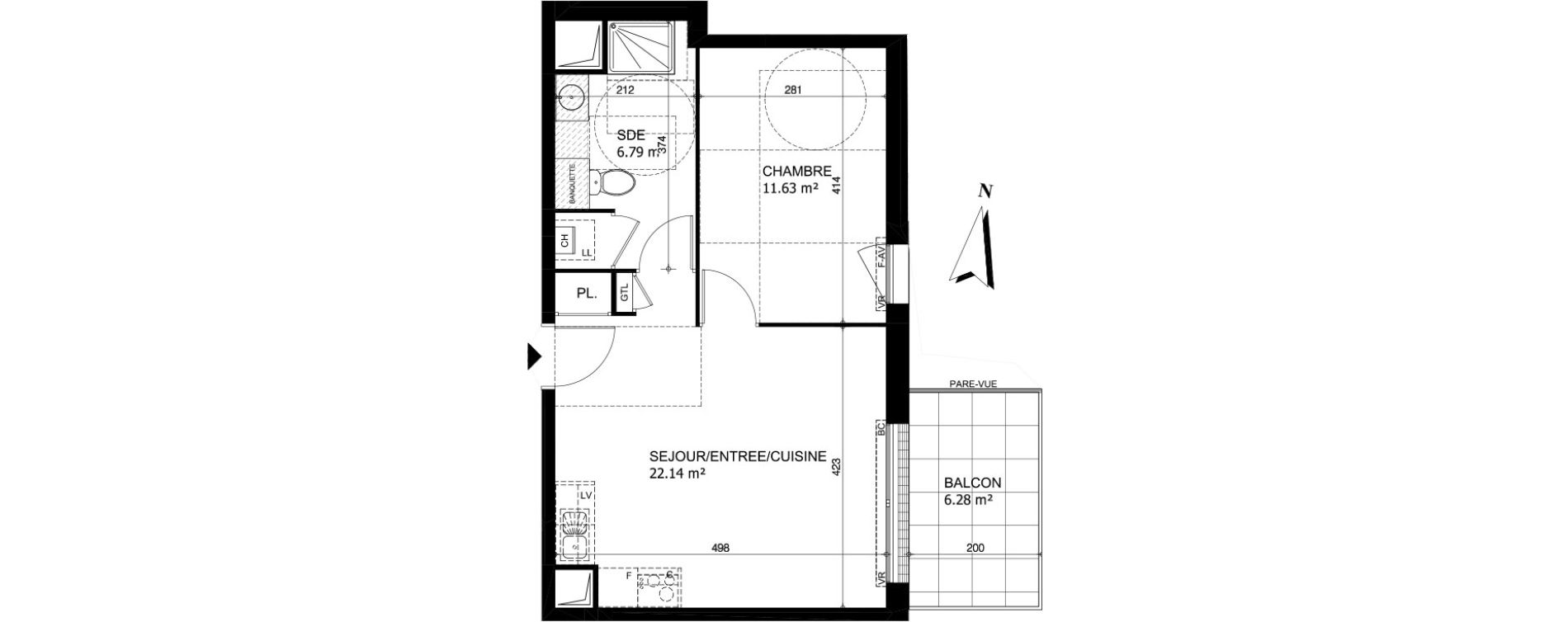 Appartement T2 de 40,56 m2 &agrave; Saint-Jean-De-Braye Idy link