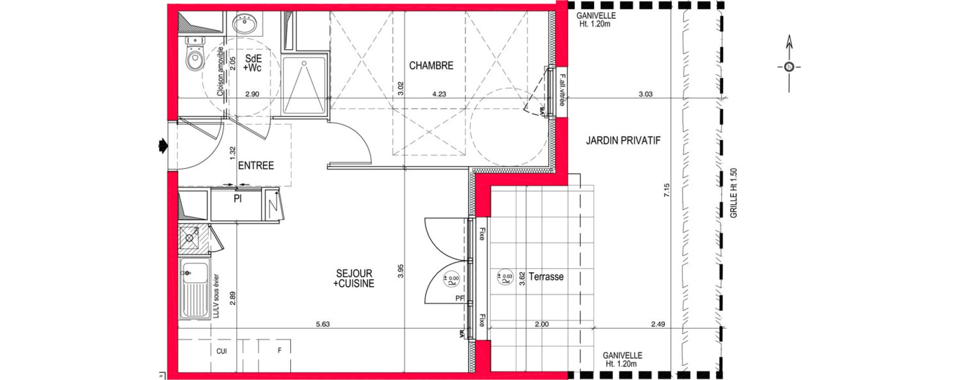 Appartement T2 de 42,25 m2 &agrave; Saint-Jean-De-Braye Eclo