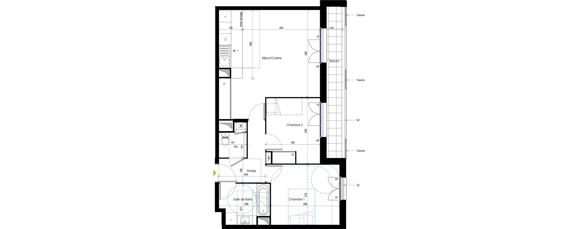 Appartement T3 de 60,19 m2 &agrave; Saint-Jean-De-La-Ruelle Centre