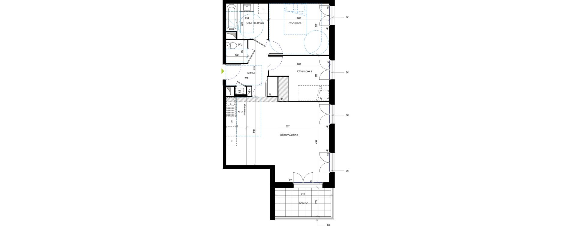 Appartement T3 de 64,15 m2 &agrave; Saint-Jean-De-La-Ruelle Centre