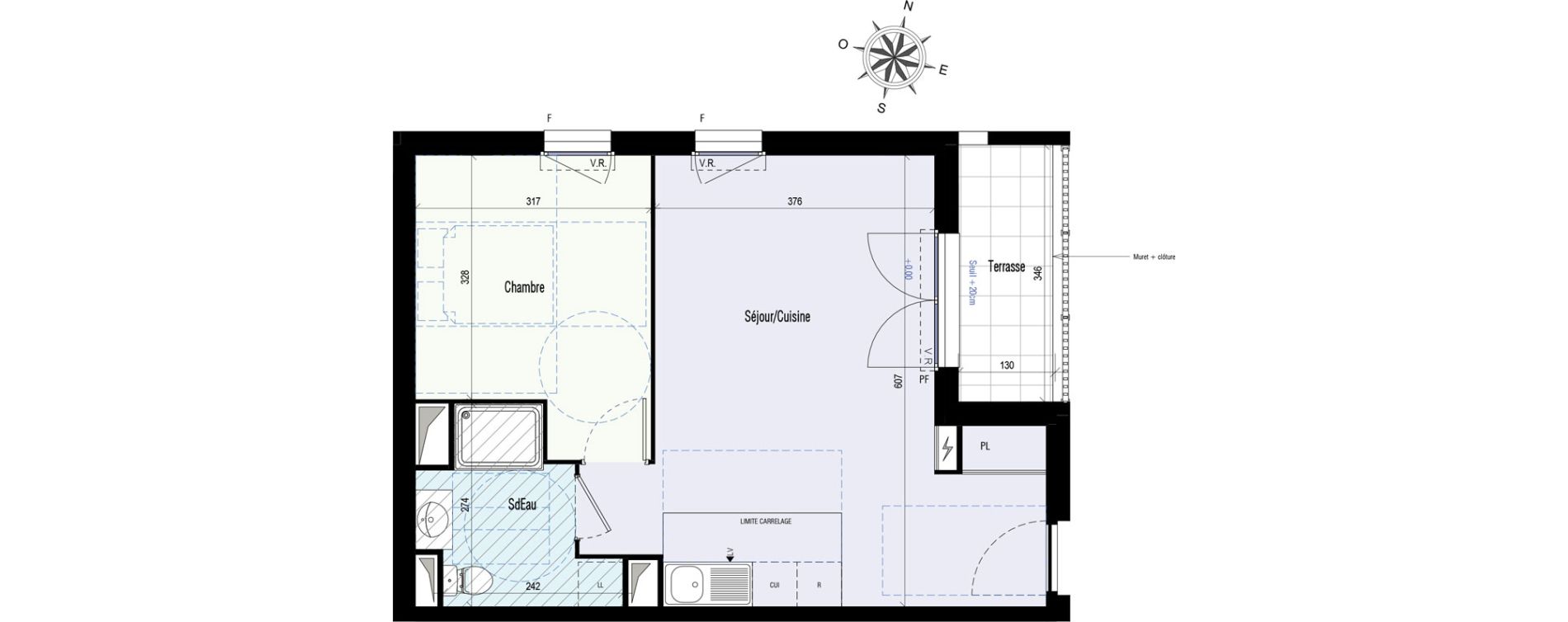 Appartement T2 de 44,22 m2 &agrave; Saint-Jean-De-La-Ruelle Centre