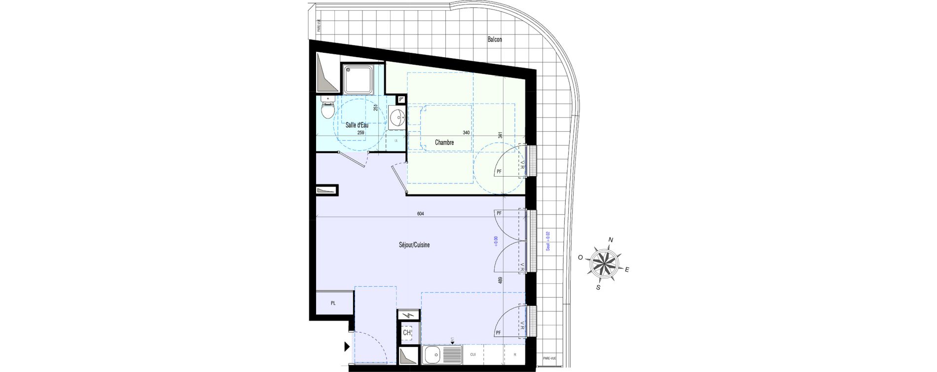Appartement T2 de 47,94 m2 &agrave; Saint-Jean-De-La-Ruelle Centre