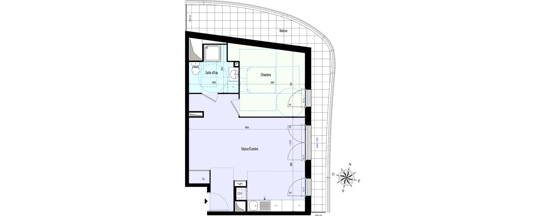 Appartement T2 de 47,89 m2 &agrave; Saint-Jean-De-La-Ruelle Centre