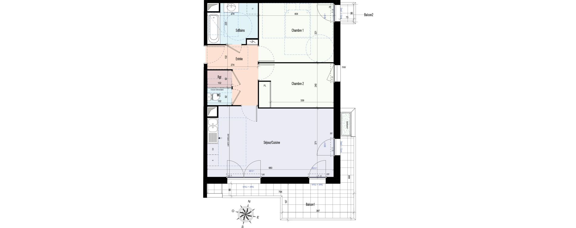 Appartement T3 de 62,18 m2 &agrave; Saint-Jean-De-La-Ruelle Centre