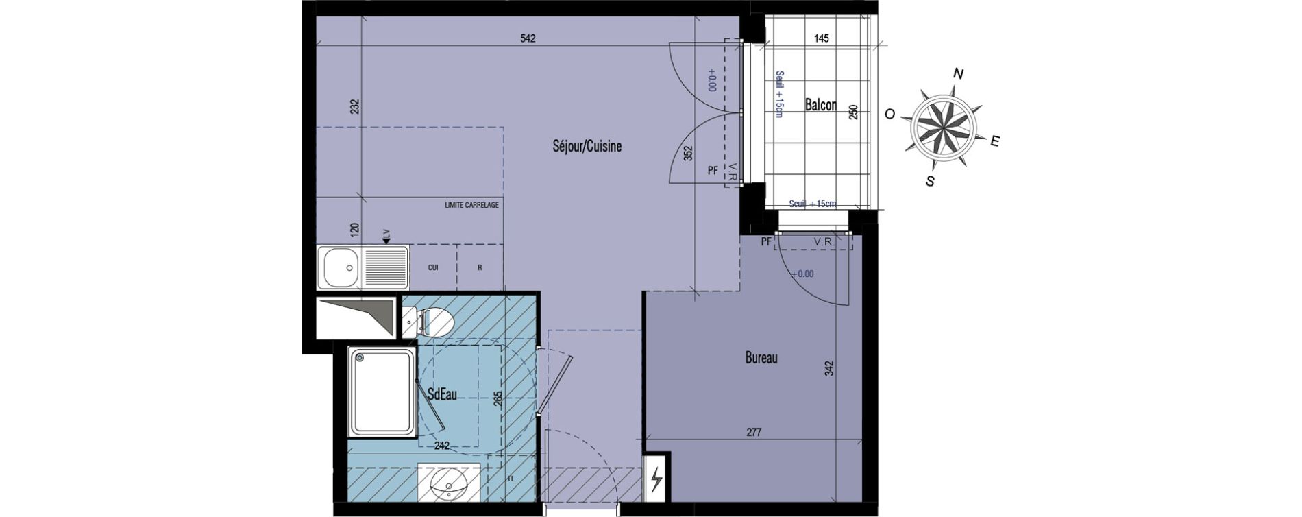 Appartement T1 de 36,94 m2 &agrave; Saint-Jean-De-La-Ruelle Centre