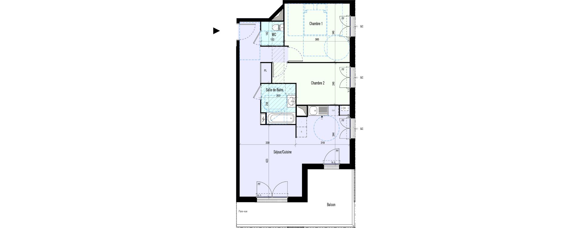 Appartement T3 de 63,76 m2 &agrave; Saint-Jean-De-La-Ruelle Centre