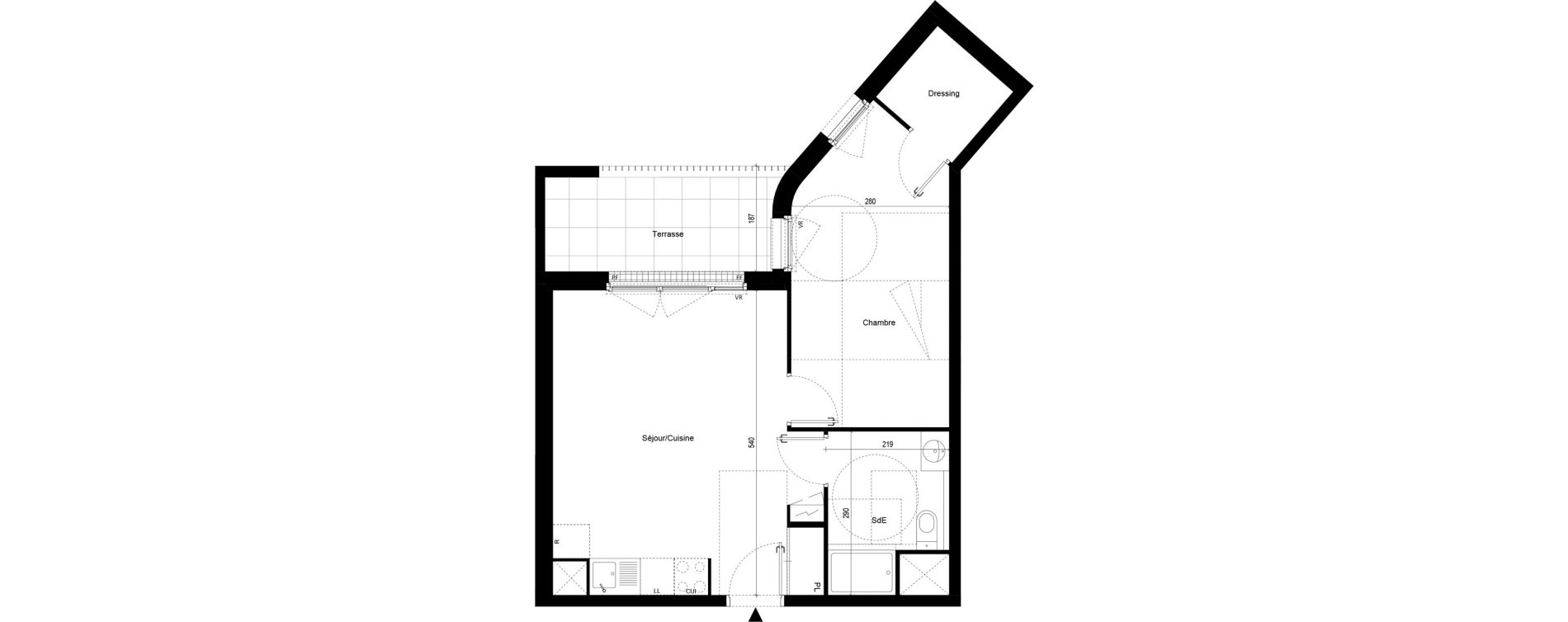 Appartement T2 de 46,43 m2 &agrave; Saint-Jean-De-La-Ruelle Centre