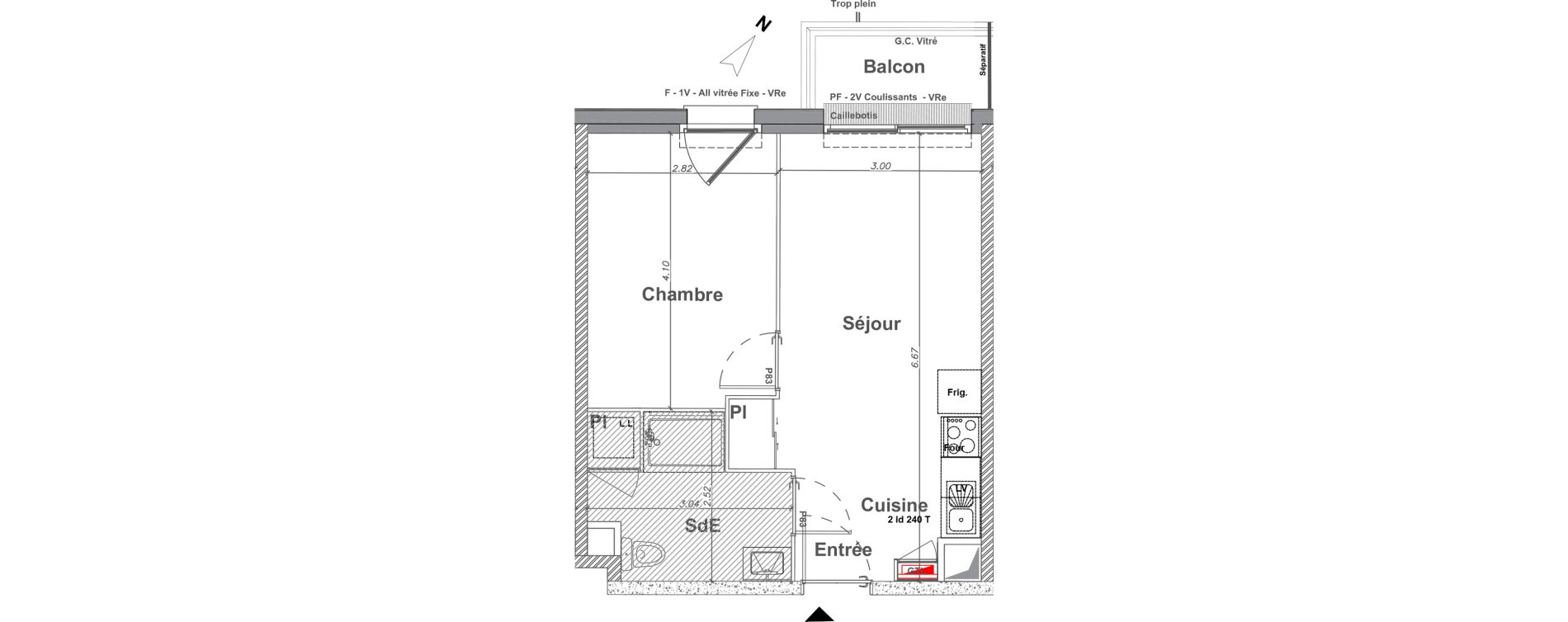 Appartement T2 de 37,78 m2 &agrave; Saint-Jean-Le-Blanc Centre