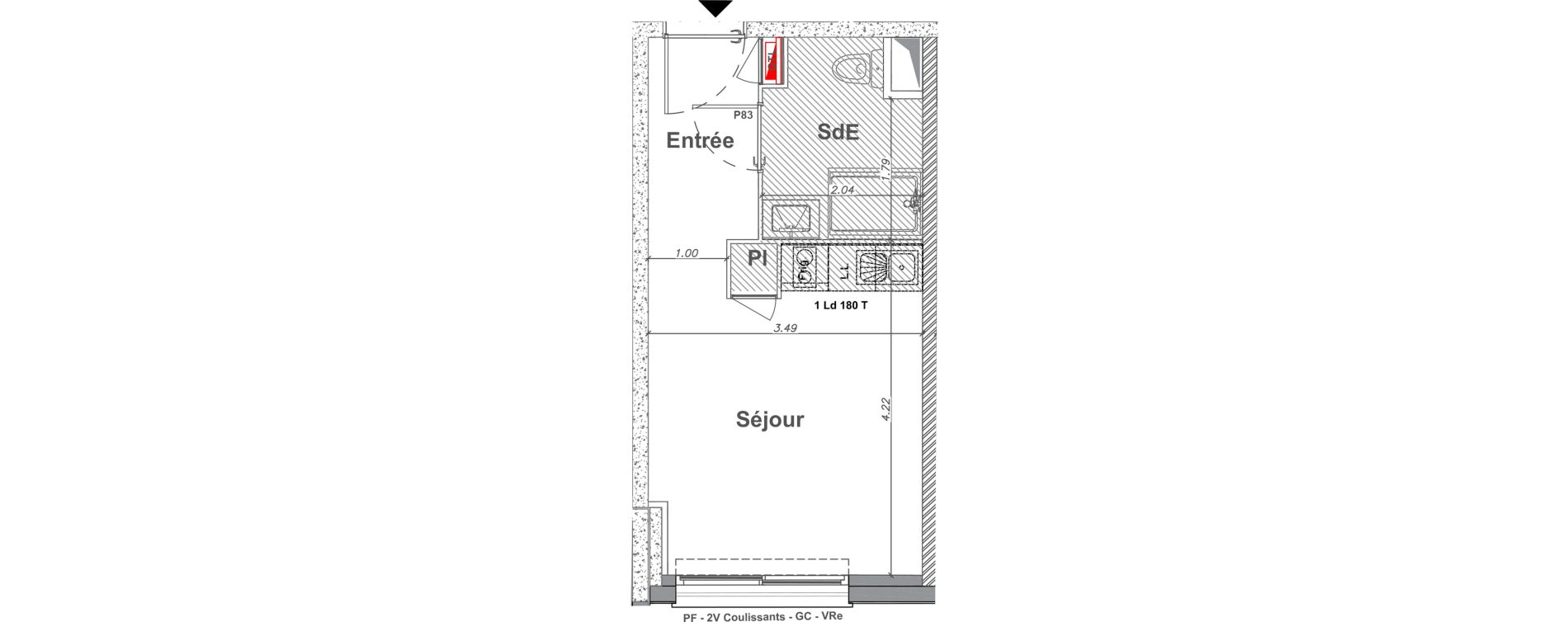 Appartement T1 de 23,00 m2 &agrave; Saint-Jean-Le-Blanc Centre