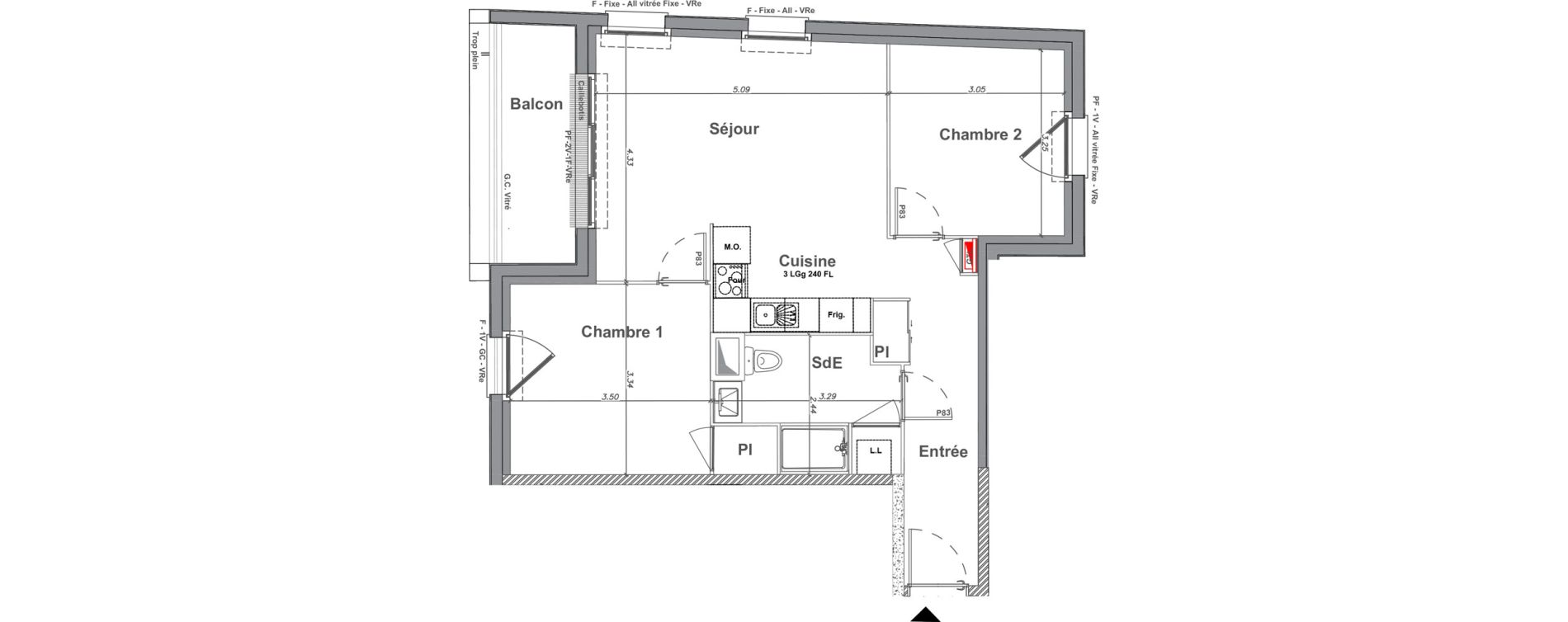 Appartement T3 de 61,85 m2 &agrave; Saint-Jean-Le-Blanc Centre