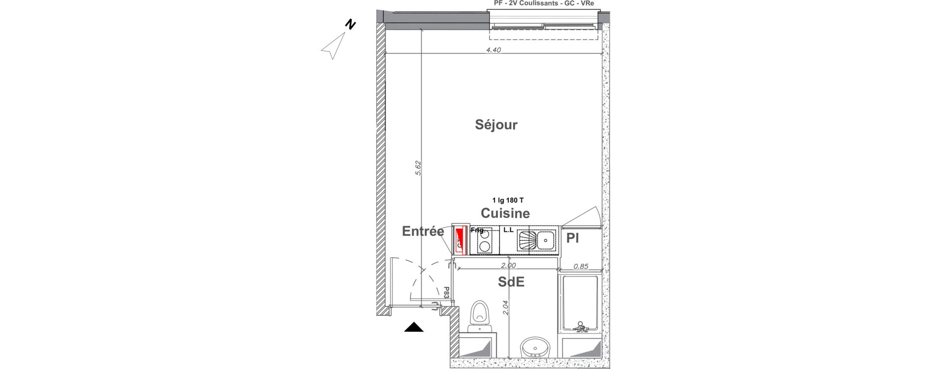Appartement T1 de 26,62 m2 &agrave; Saint-Jean-Le-Blanc Centre