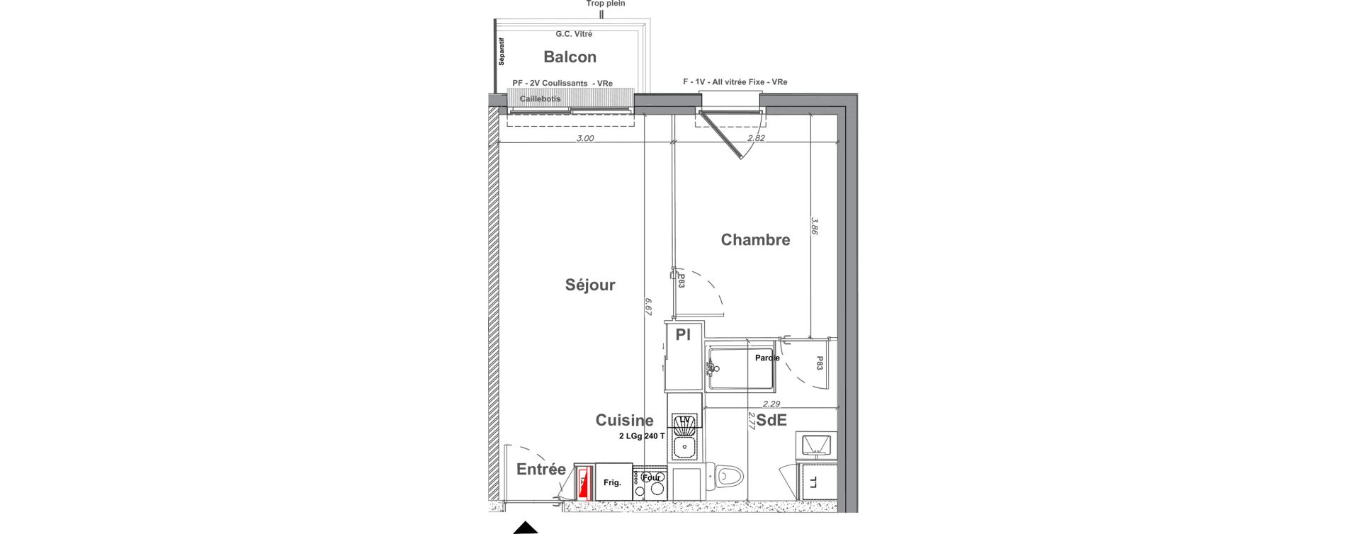 Appartement T2 de 38,25 m2 &agrave; Saint-Jean-Le-Blanc Centre