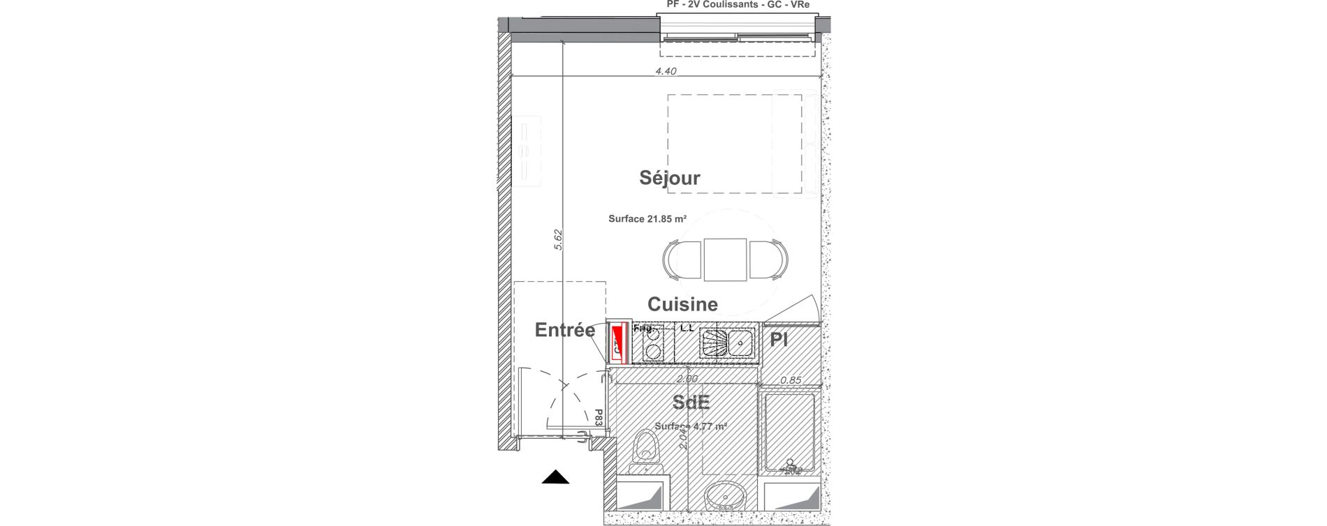 Appartement T1 de 26,62 m2 &agrave; Saint-Jean-Le-Blanc Centre
