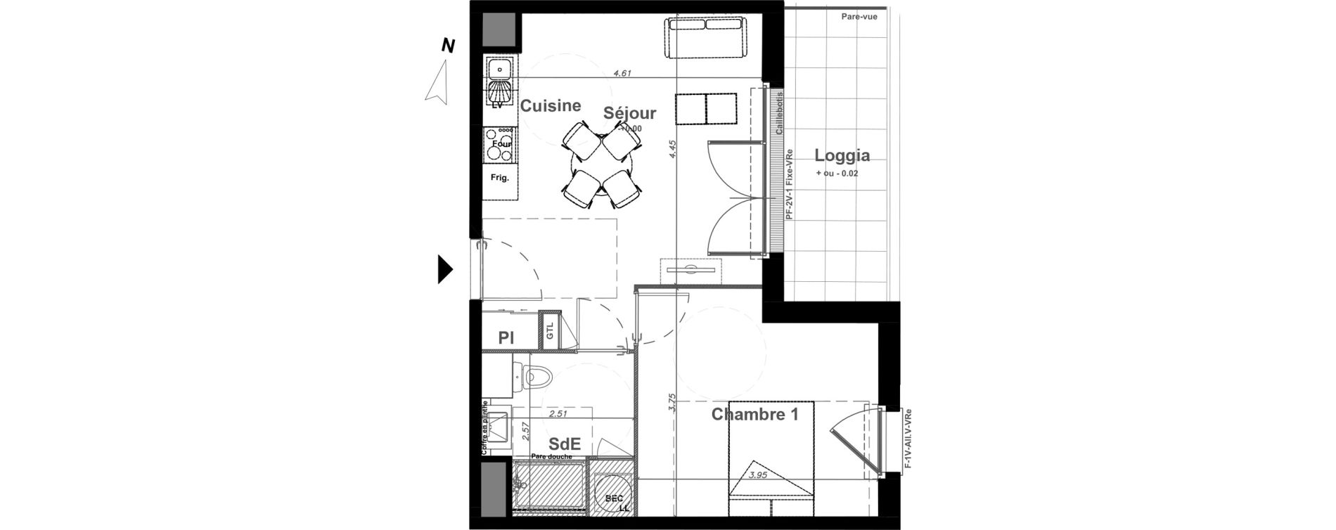 Appartement T2 de 42,10 m2 &agrave; Saint-Jean-Le-Blanc Les varennes