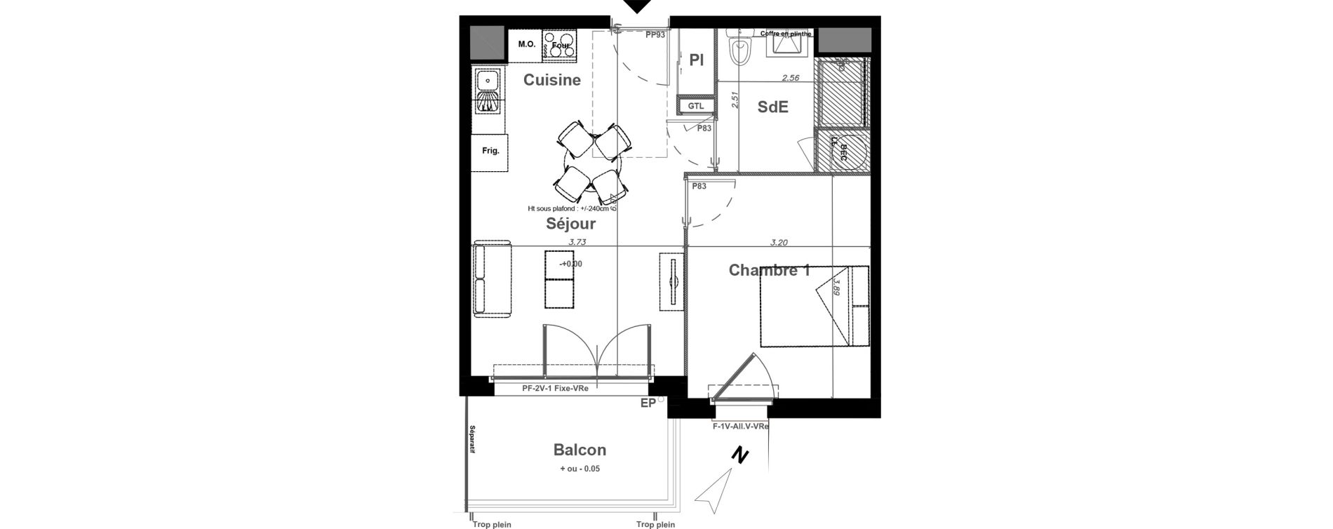 Appartement T2 de 42,04 m2 &agrave; Saint-Jean-Le-Blanc Les varennes