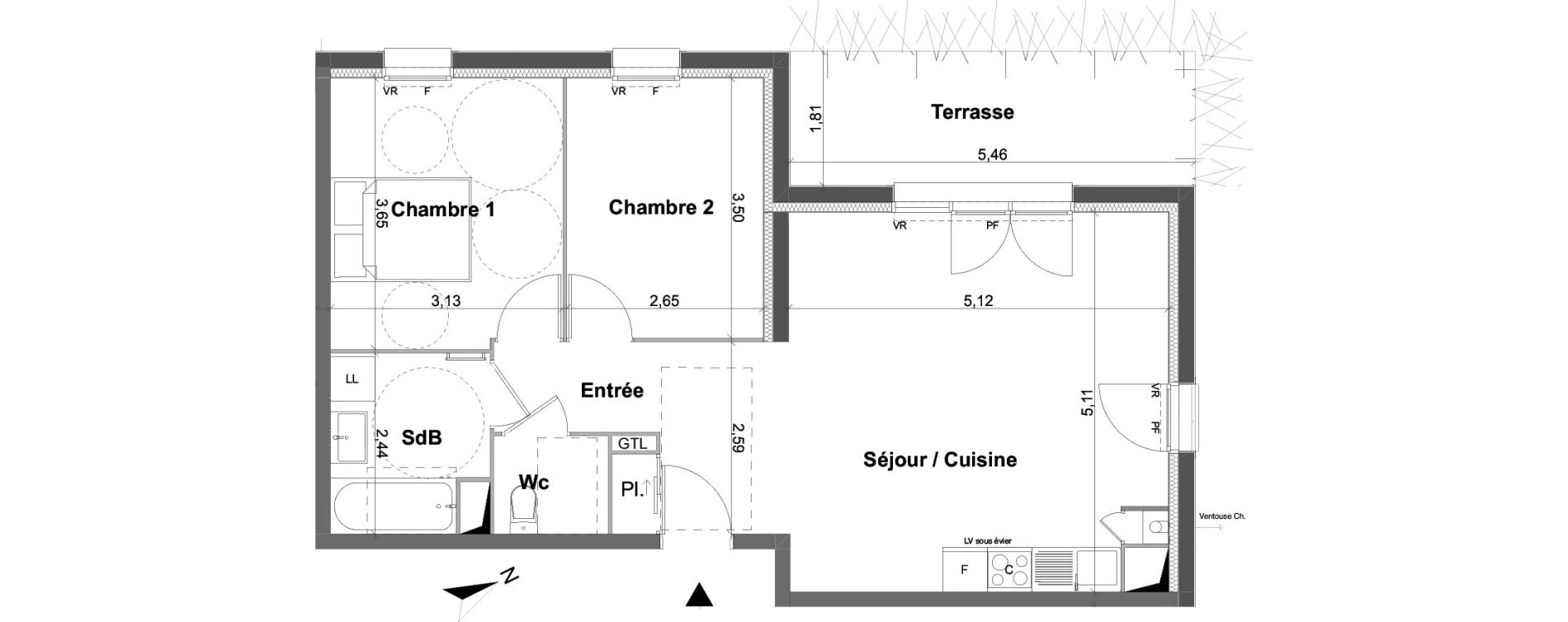 Appartement T3 de 61,12 m2 &agrave; Saran Centre