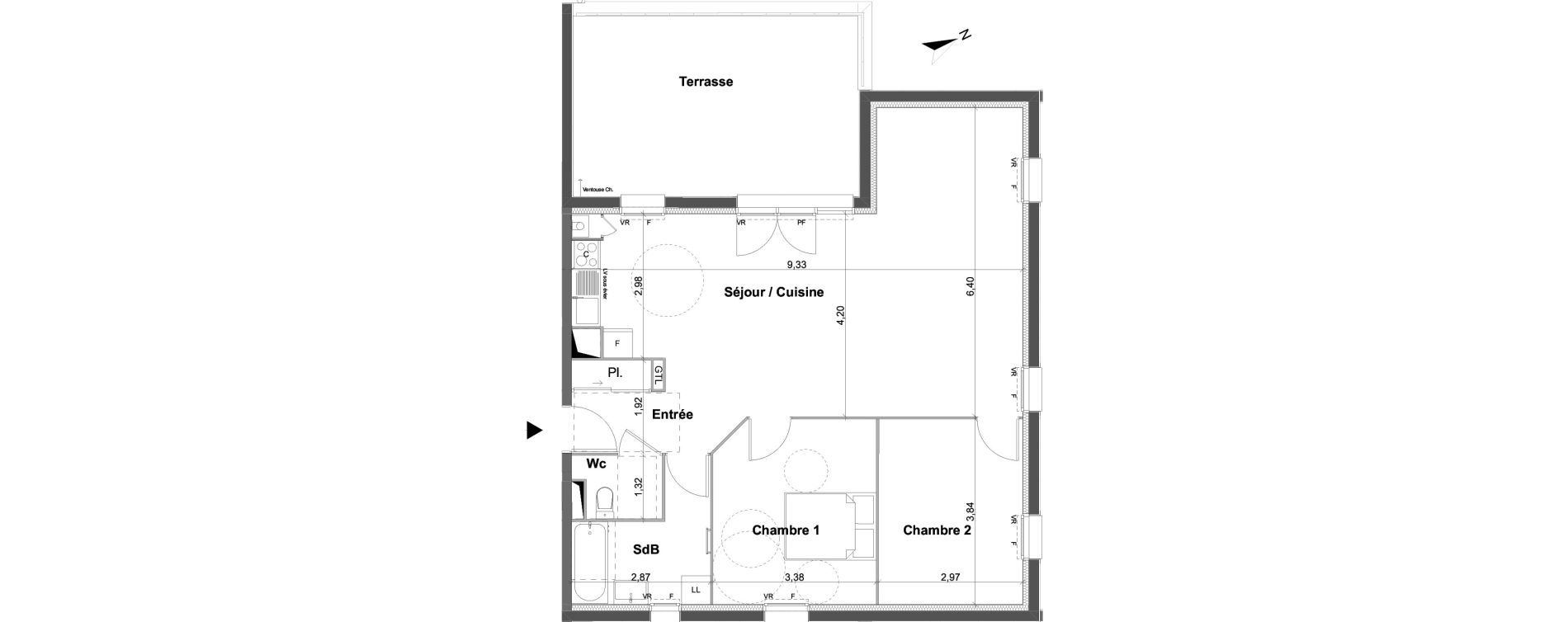 Appartement T4 de 80,11 m2 &agrave; Saran Centre