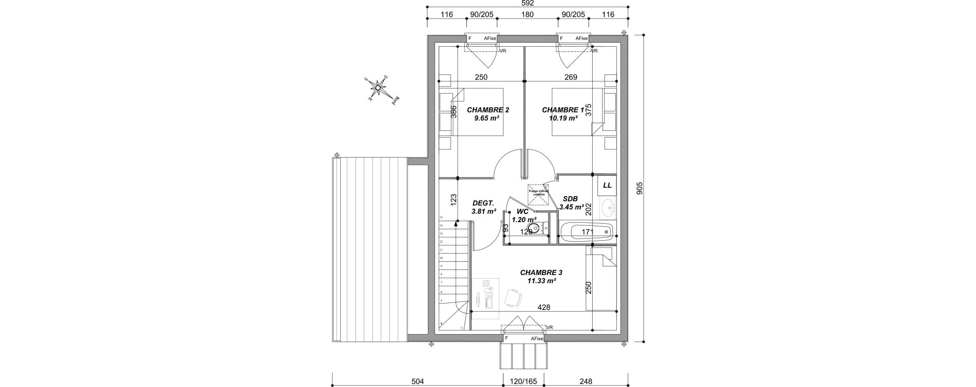 Maison T4 de 80,06 m2 &agrave; Saran Centre