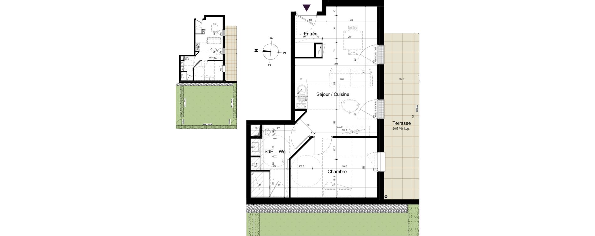 Appartement T2 de 40,58 m2 &agrave; Saran Centre