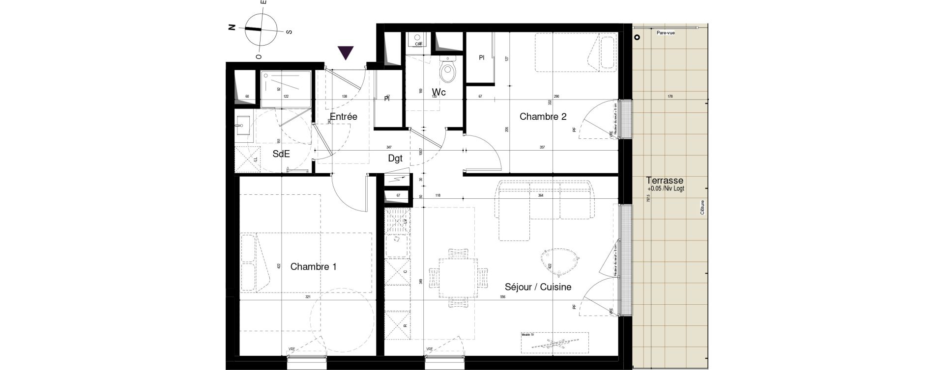 Appartement T3 de 60,99 m2 &agrave; Saran Centre