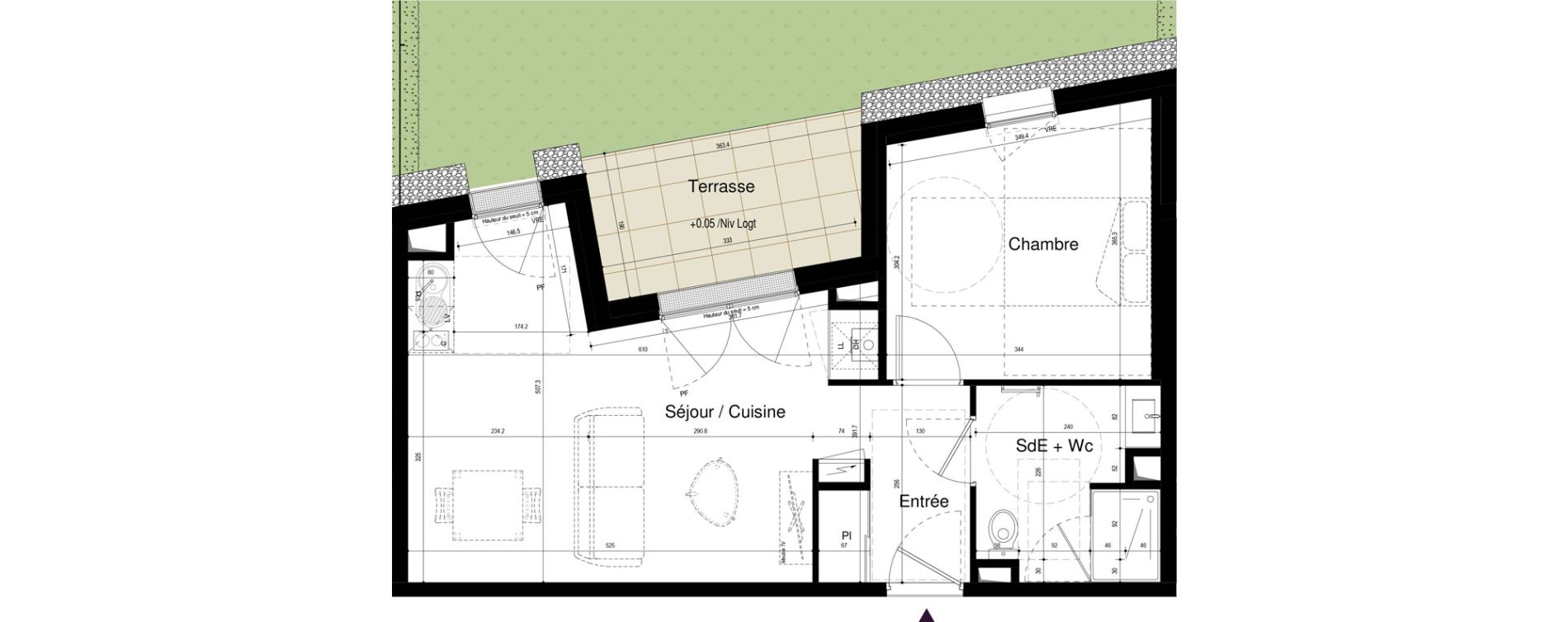 Appartement T2 de 43,77 m2 &agrave; Saran Centre