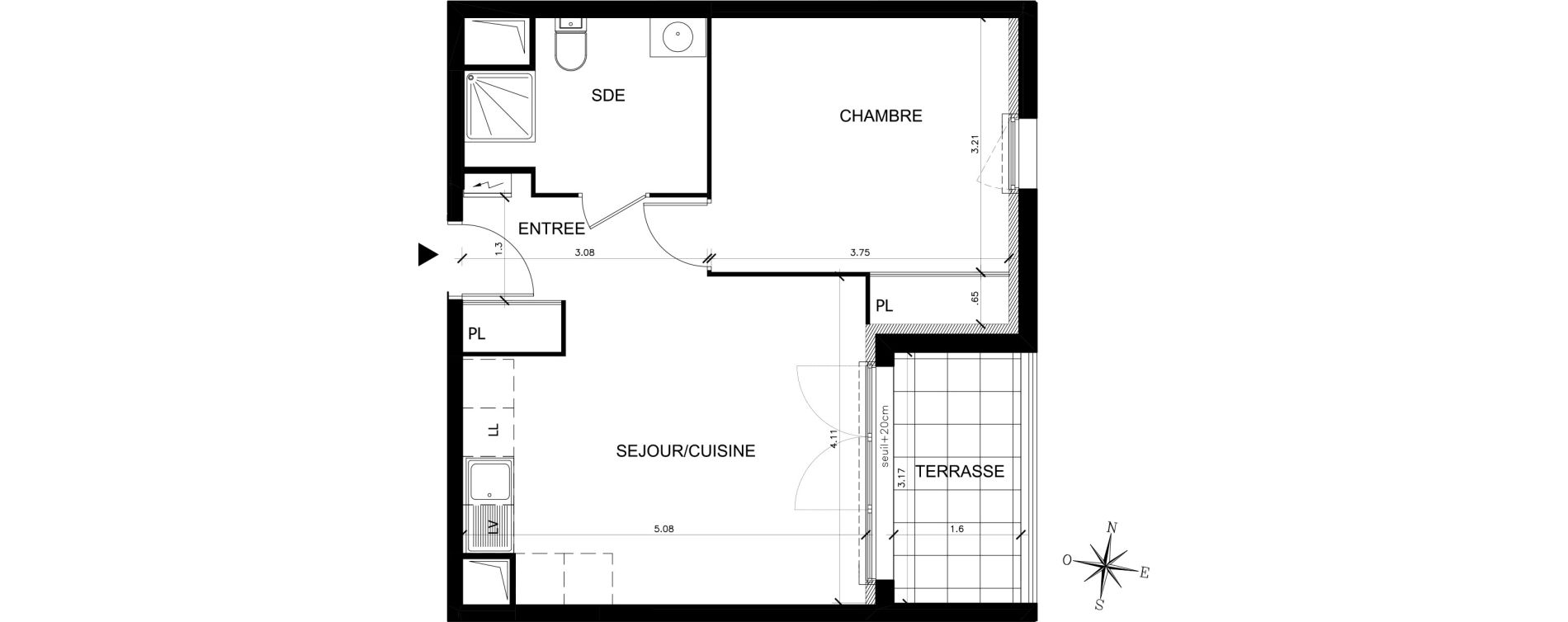 Appartement T2 de 42,65 m2 &agrave; Saran Chatonnerie
