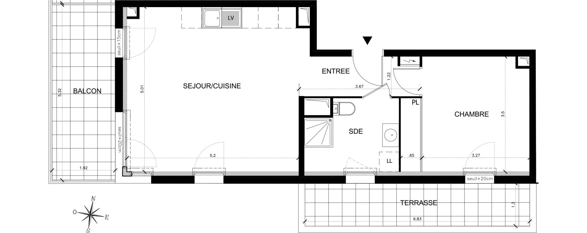 Appartement T2 de 49,30 m2 &agrave; Saran Chatonnerie