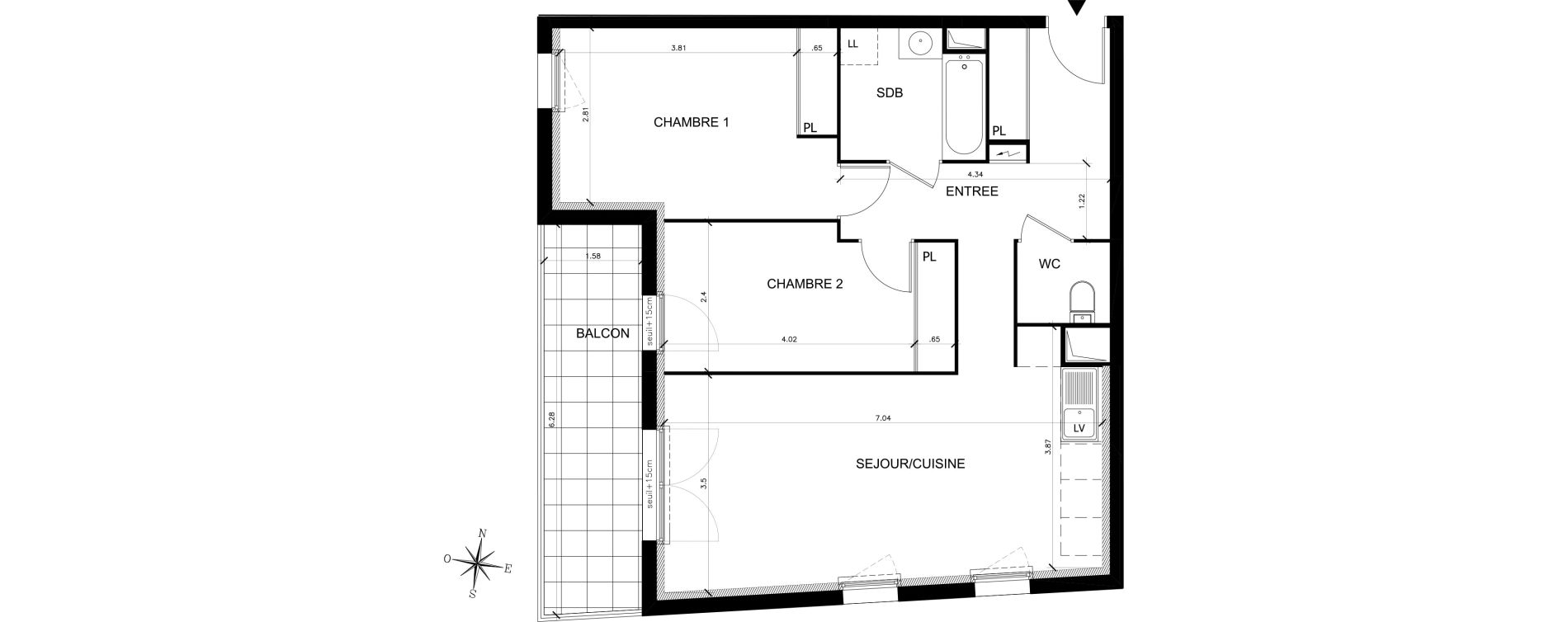 Appartement T3 de 65,61 m2 &agrave; Saran Chatonnerie