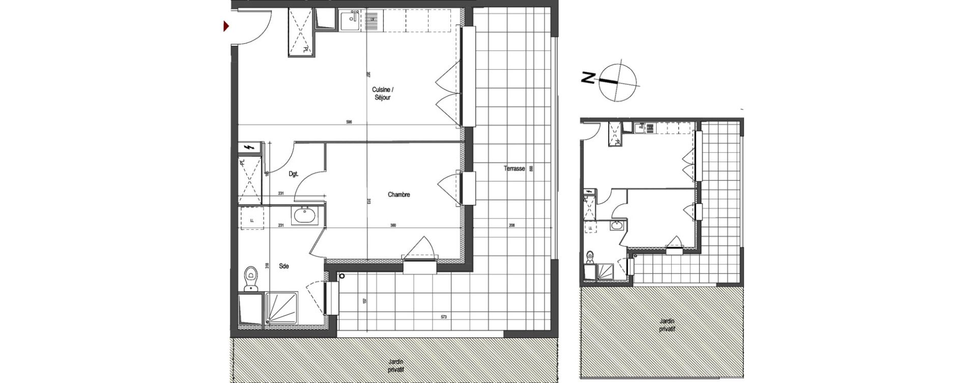 Appartement T2 de 42,40 m2 &agrave; Saran Chatonnerie