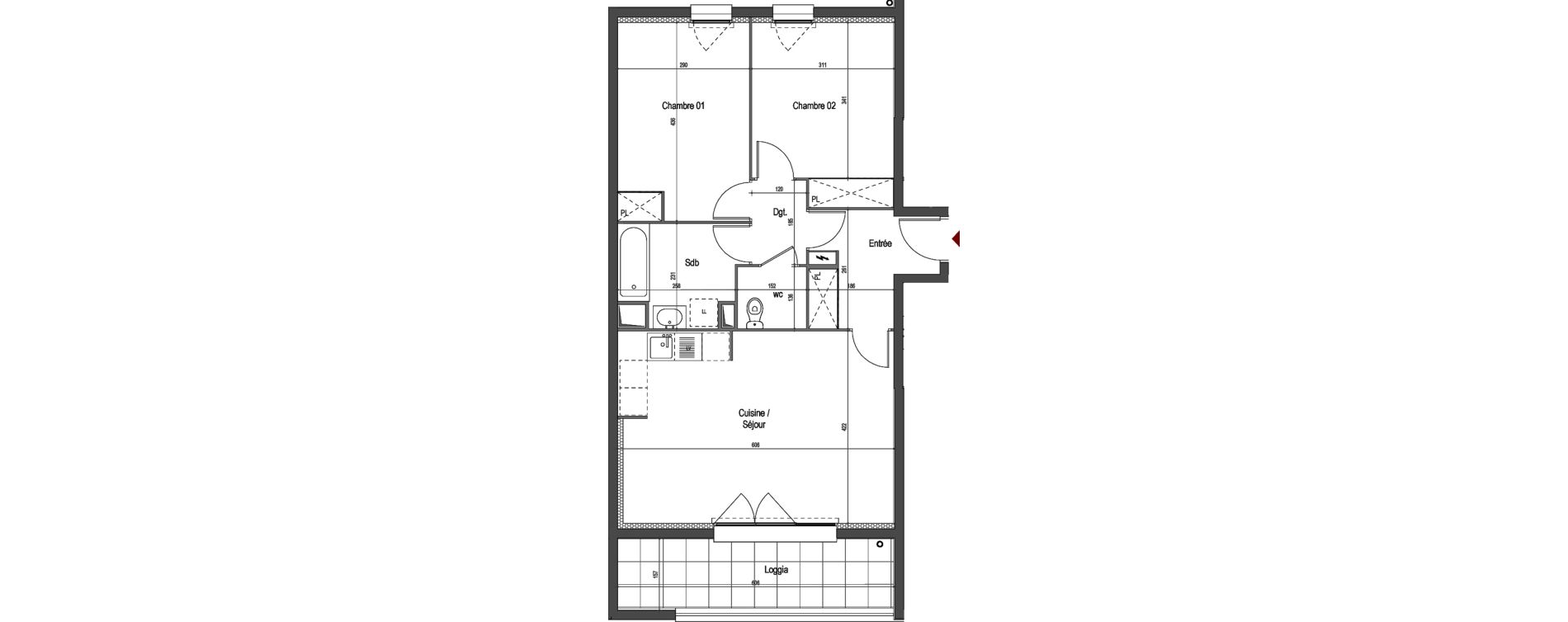Appartement T3 de 65,50 m2 &agrave; Saran Chatonnerie