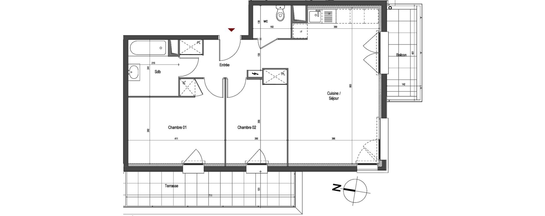 Appartement T3 de 61,68 m2 &agrave; Saran Chatonnerie