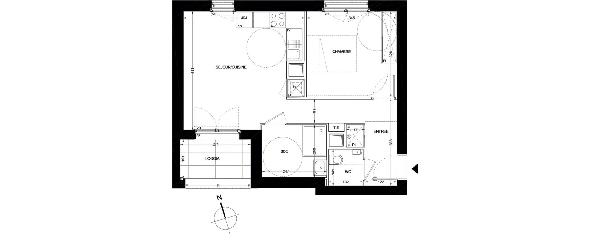 Appartement T2 de 44,70 m2 &agrave; Saran Centre