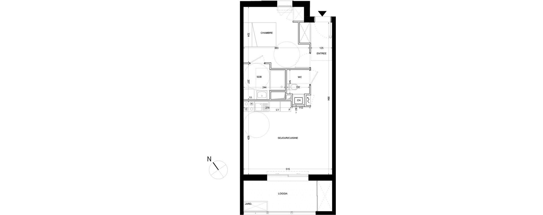 Appartement T2 de 46,30 m2 à Saran Centre