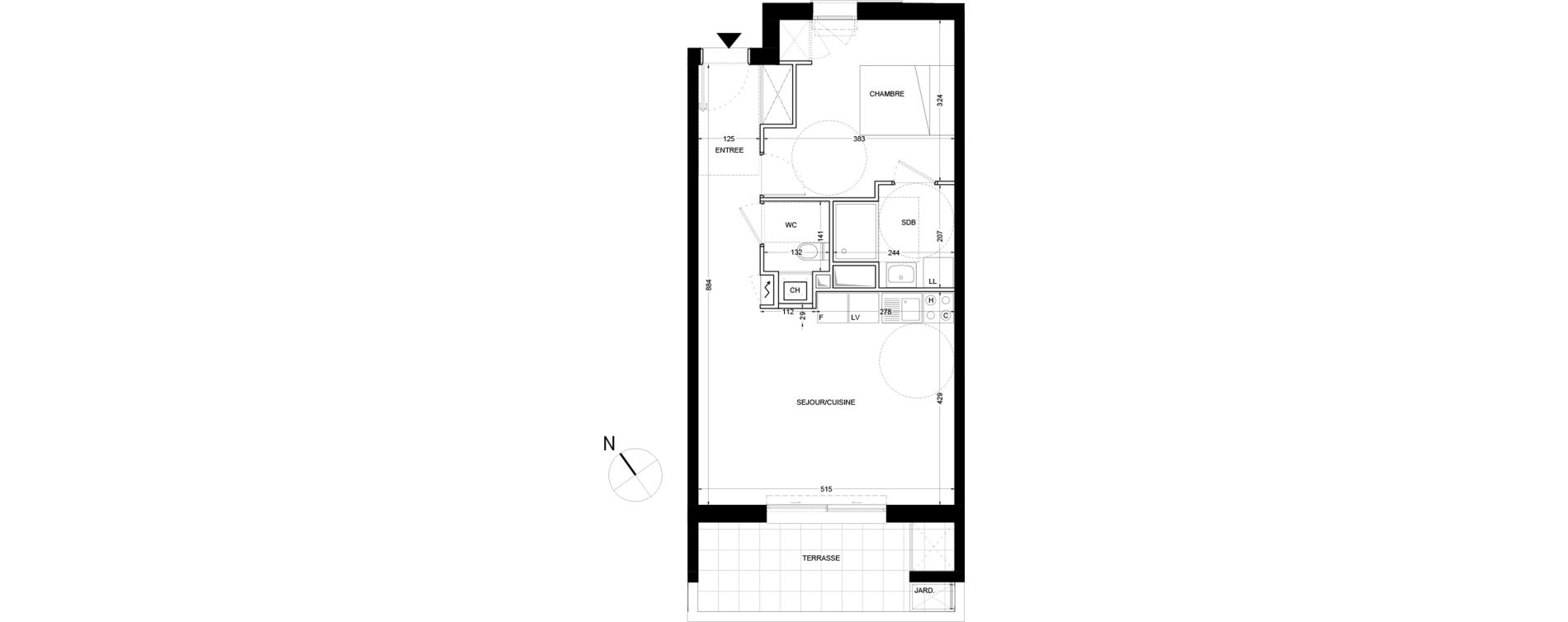Appartement T2 de 46,50 m2 &agrave; Saran Centre