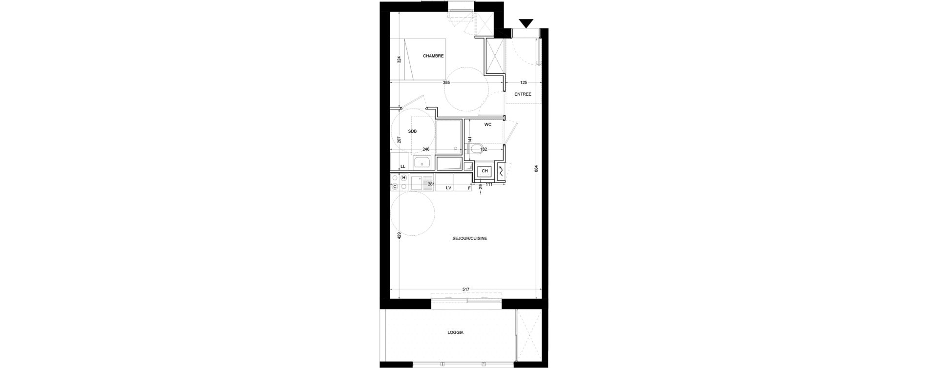 Appartement T2 de 46,40 m2 à Saran Centre