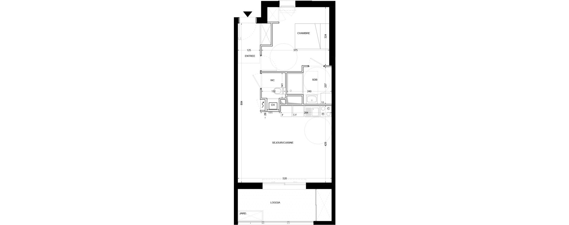 Appartement T2 de 46,30 m2 &agrave; Saran Centre