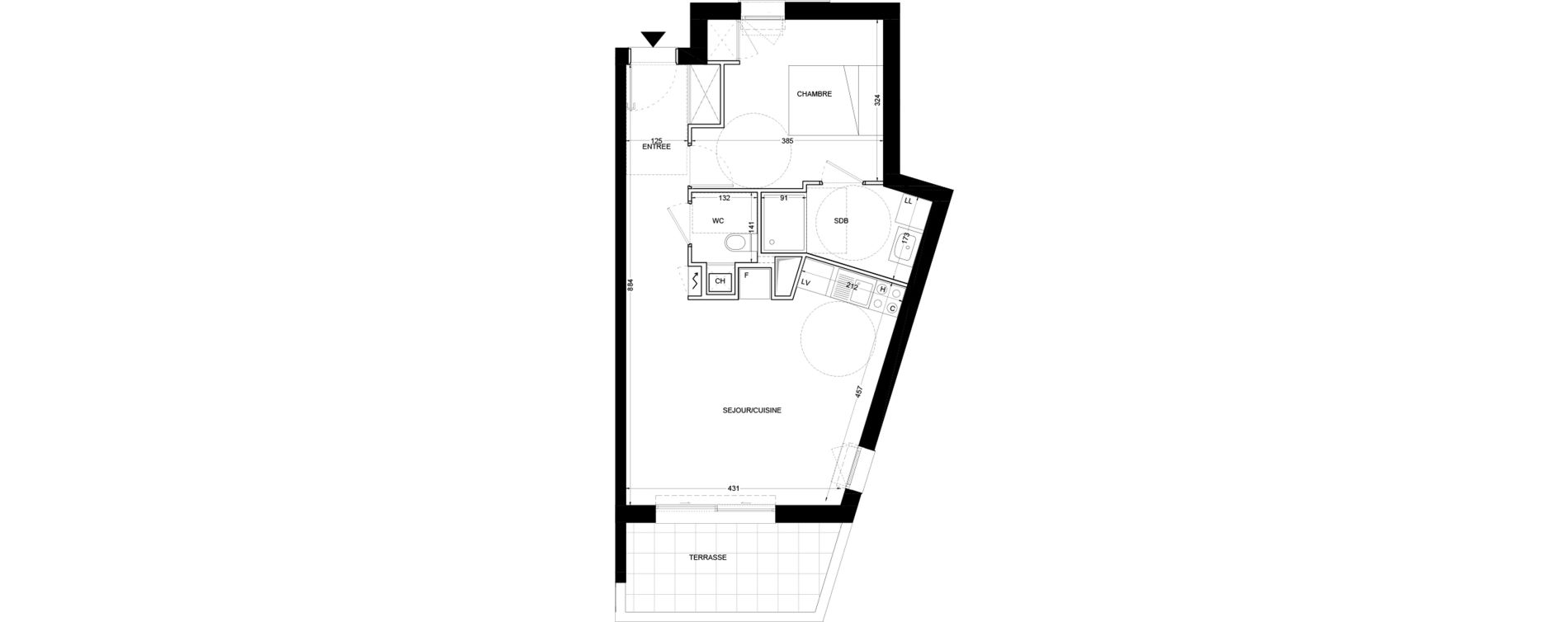 Appartement T2 de 47,10 m2 &agrave; Saran Centre