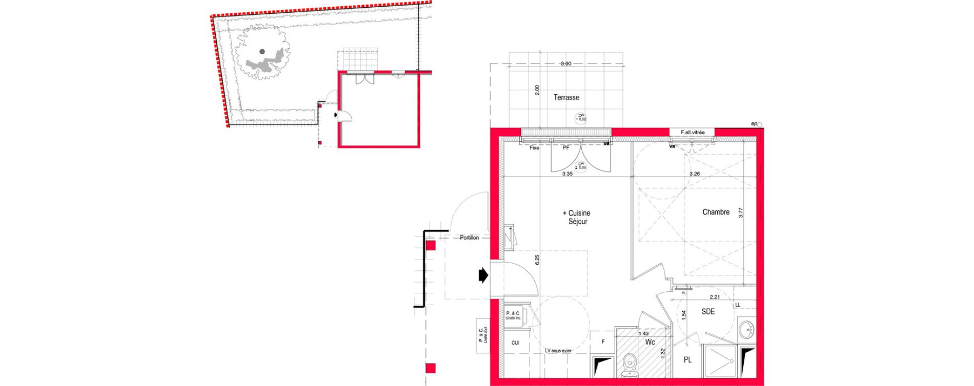 Appartement T2 de 39,70 m2 &agrave; Saran Centre