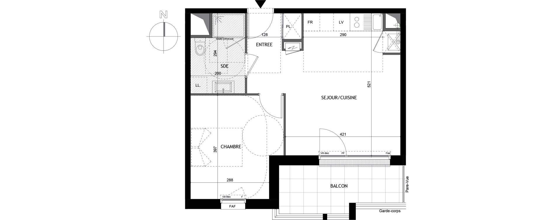 Appartement T2 de 42,49 m2 &agrave; Saran Centre