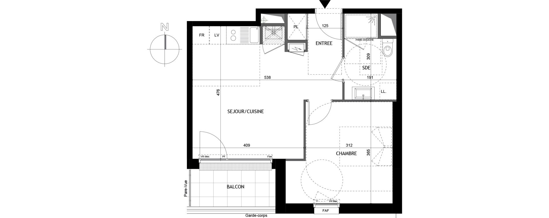 Appartement T2 de 40,76 m2 &agrave; Saran Centre