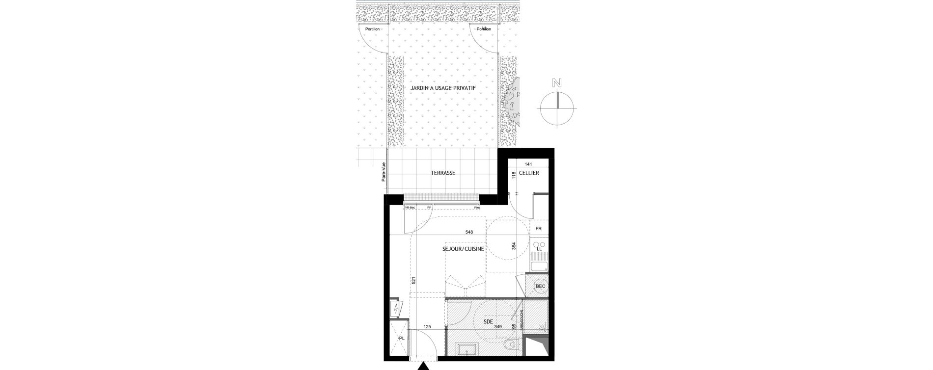 Appartement T1 de 29,33 m2 &agrave; Saran Centre
