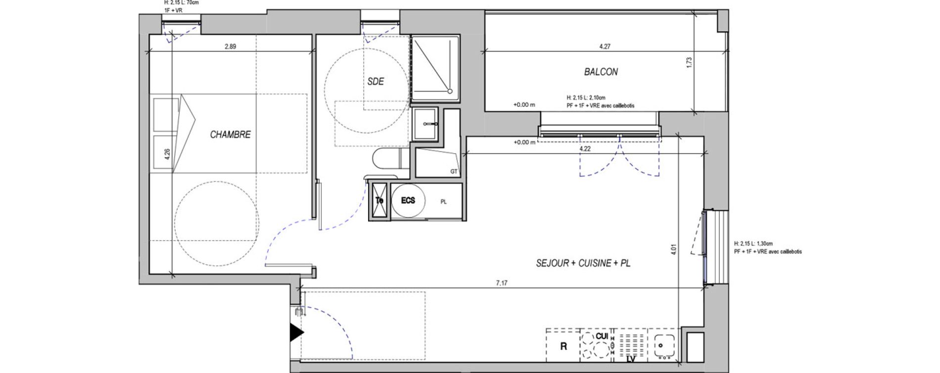Appartement T2 de 43,26 m2 &agrave; Saran Centre