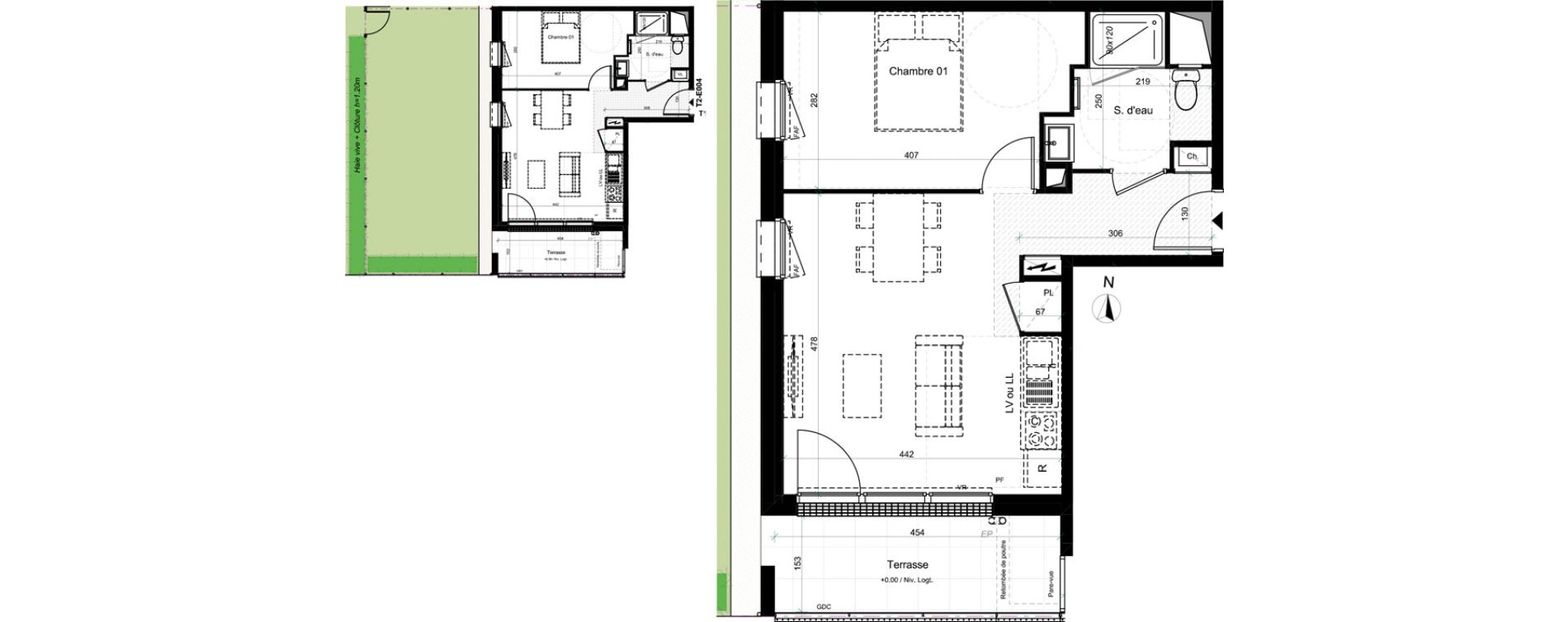 Appartement T2 de 41,22 m2 &agrave; Saran Centre